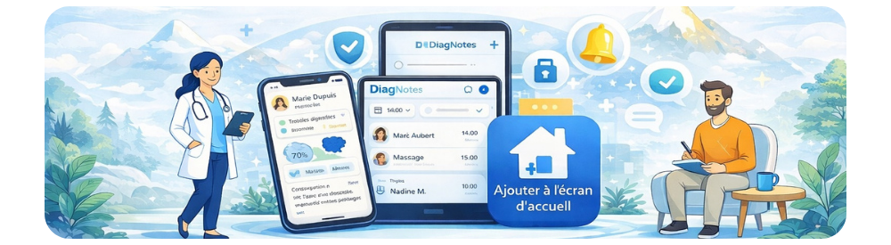 Installer DiagNotes sur son mobile : votre assistant clinique toujours à portée de main